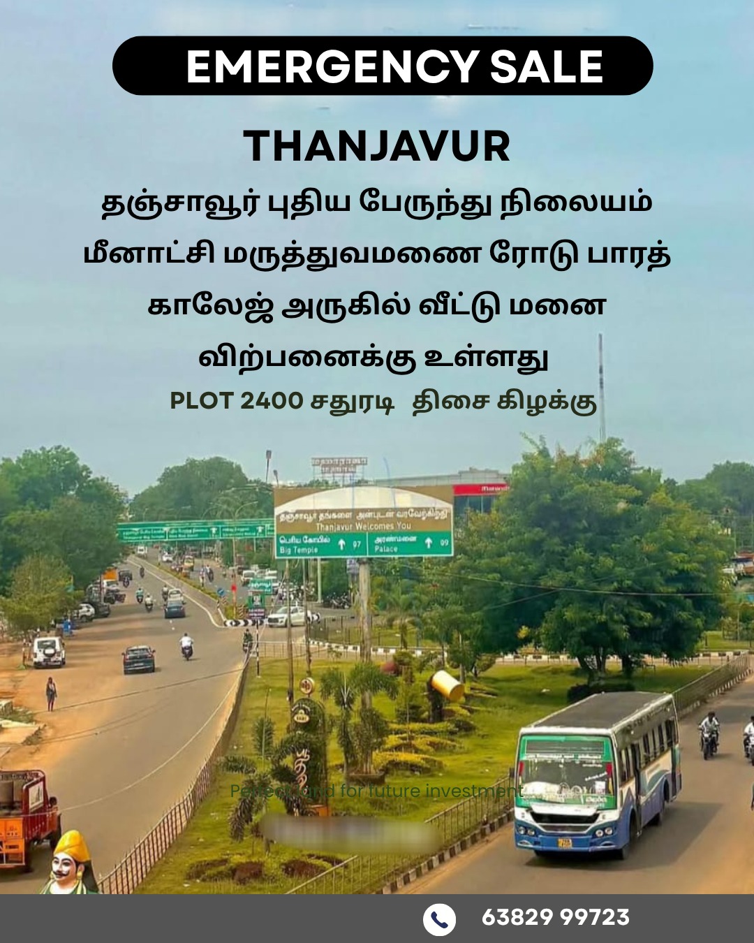 Residential Plot / Land for Sale in NEW BUS STAND, THANJAVUR, Thanjavur